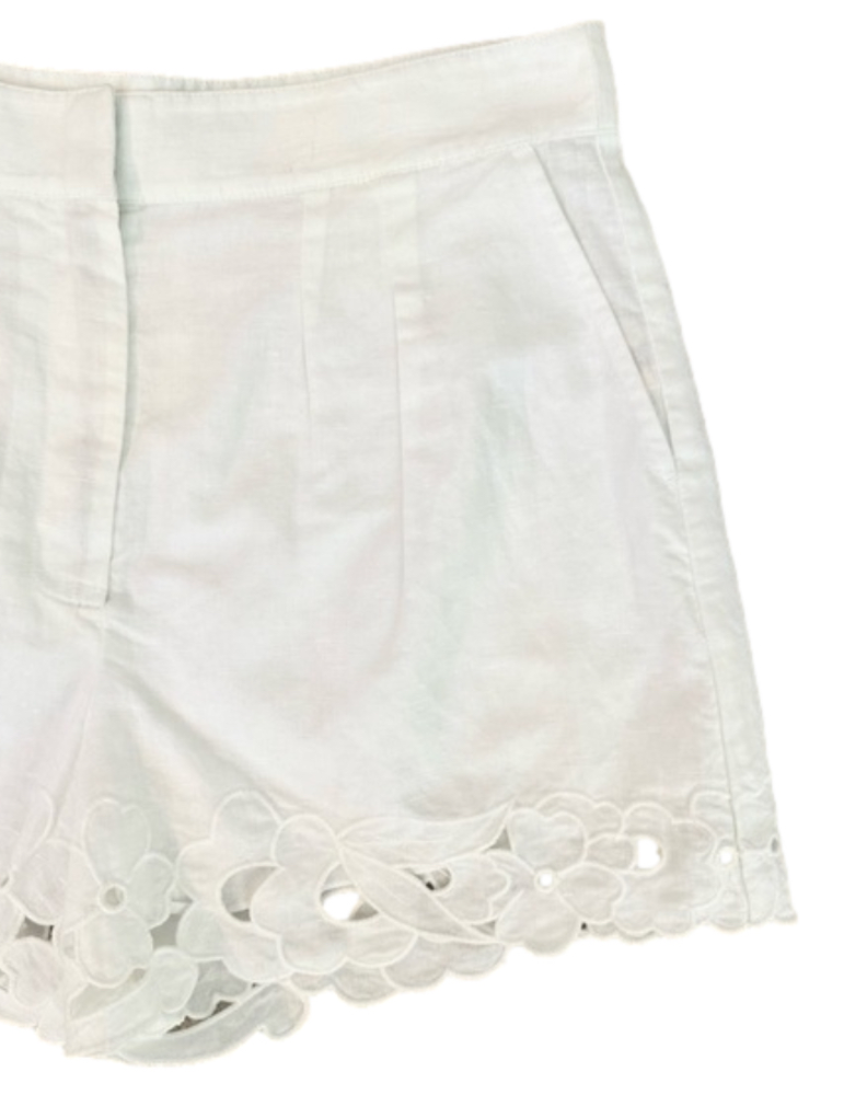 NWT Rebecca Taylor Designer La Vie White Eyelit Shorts - Nordstrom - size 28/6 - Picture 7 of 14